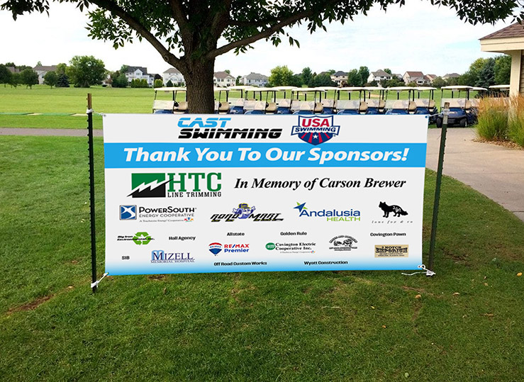 Custom Sponsor Banner Perfect Golf Event Tournament Shop
