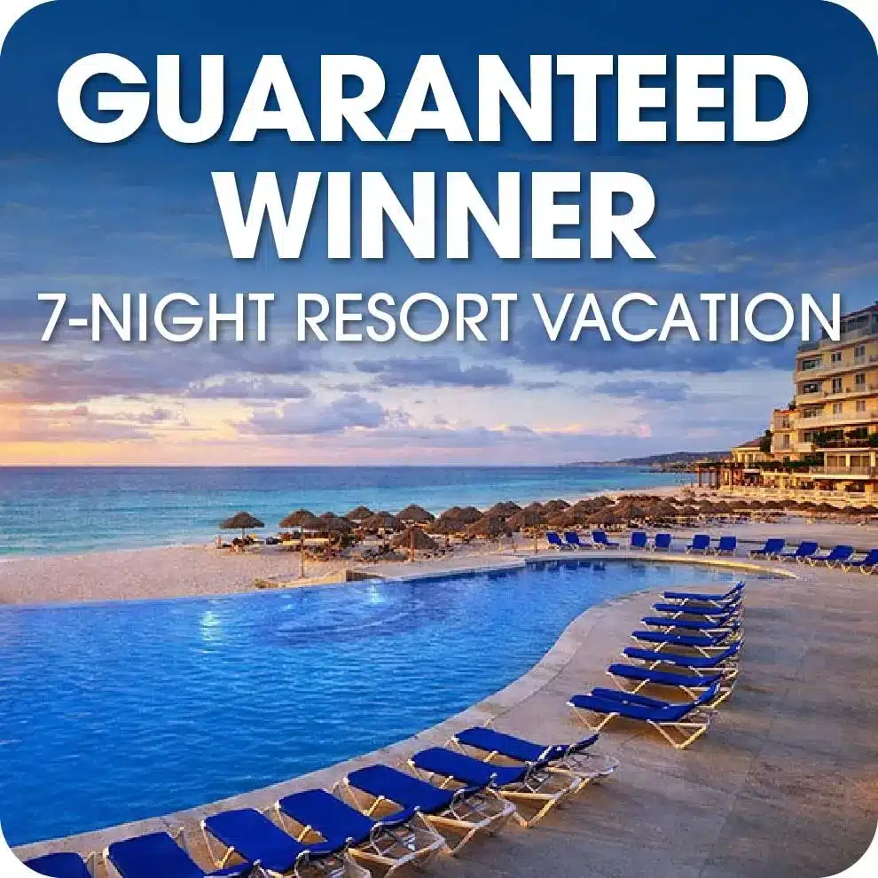 Resort Stay Guaranteed Winner
