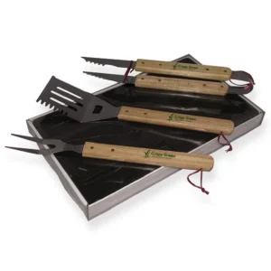 Premium Wood Handle BBQ Set