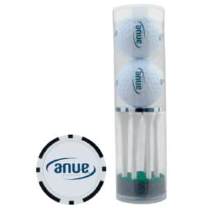 2-Ball & 8-Tee Tube w/Poker Chip