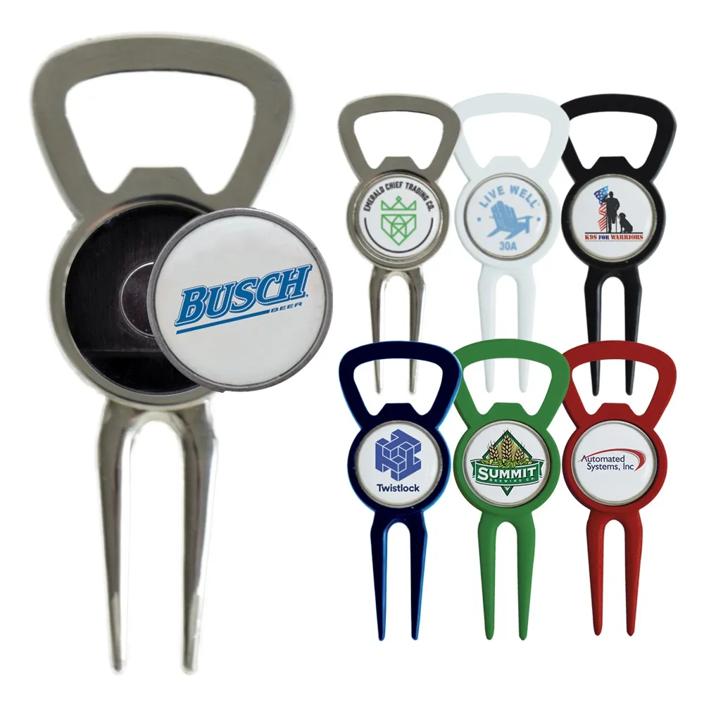 Magnetic Ball Marker Bottle Opener Divot Tool