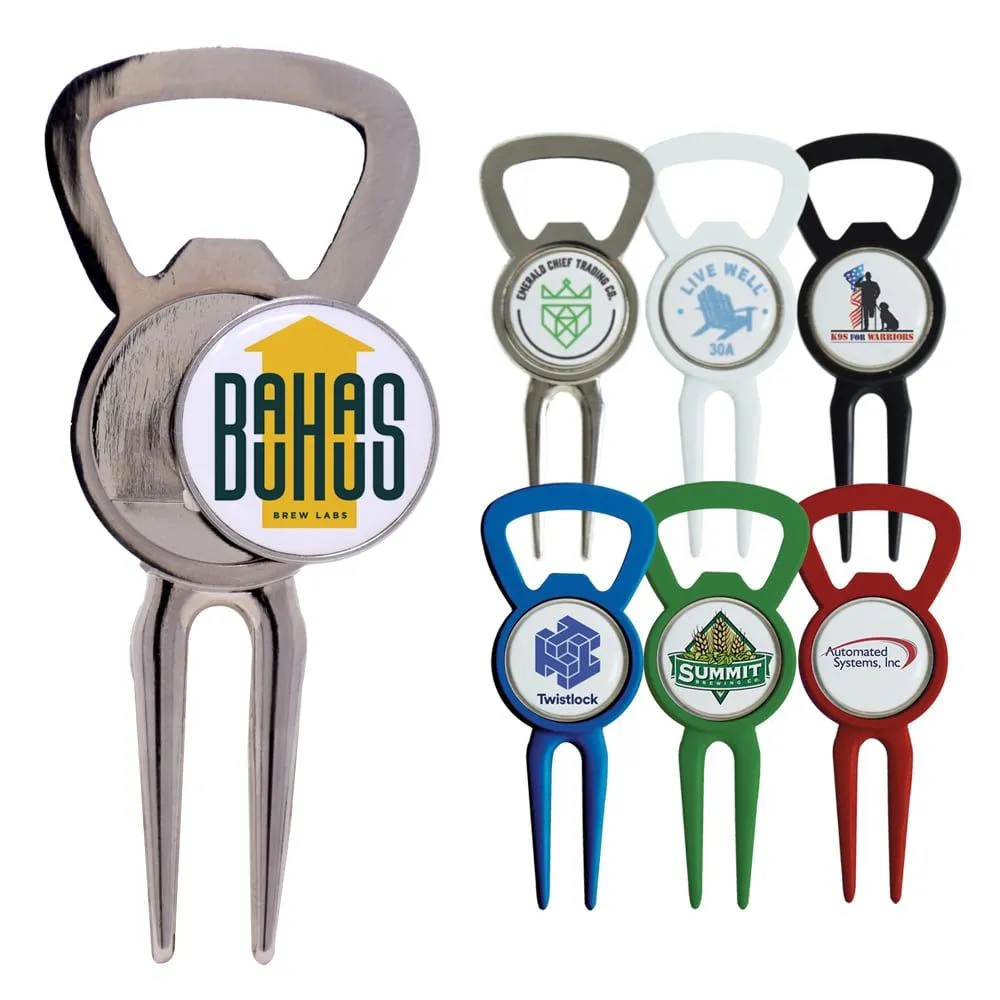 Magnetic Ball Marker Bottle Opener Divot Tool