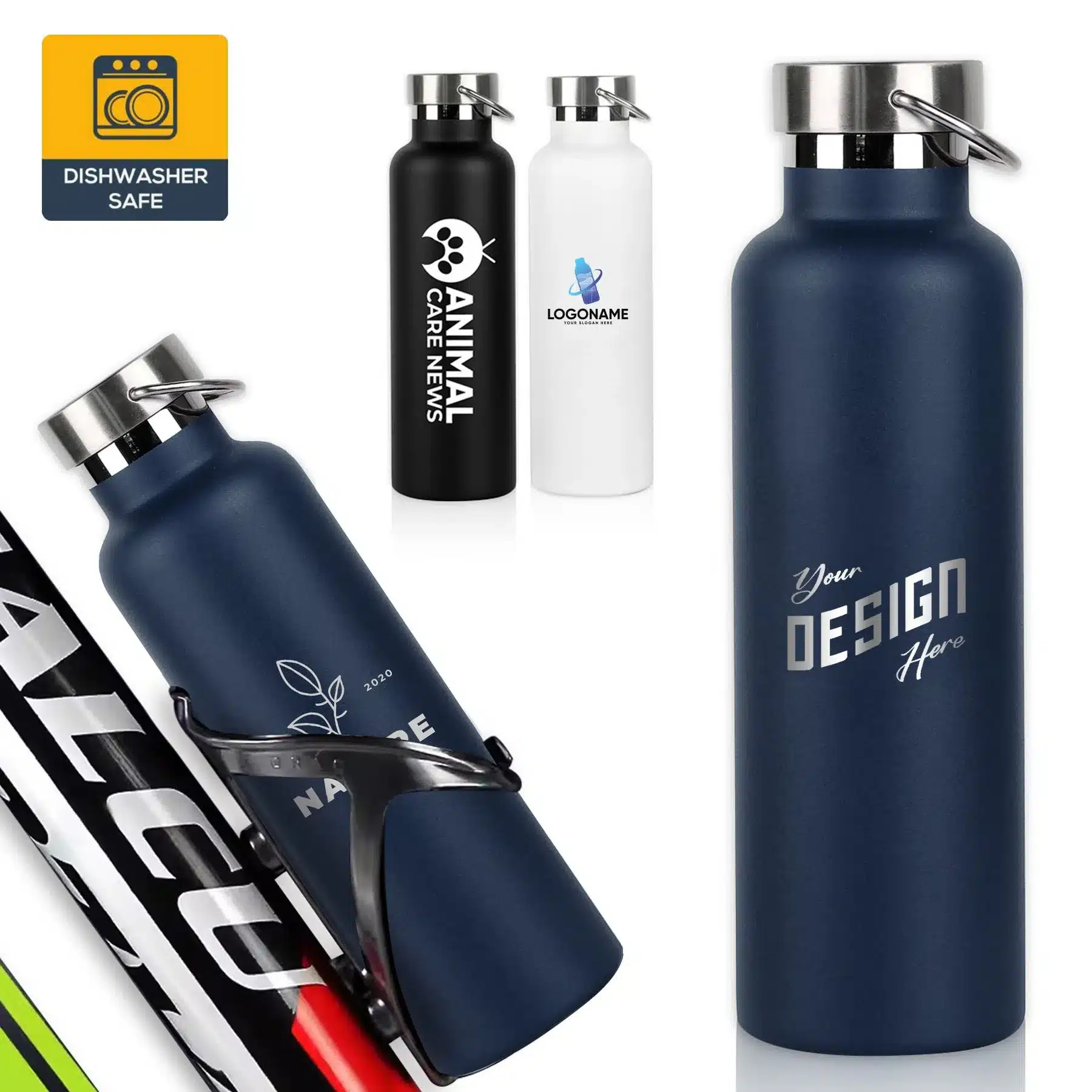 25 Oz Insulated Stainless Steel Sport Water Bottle Tumbler