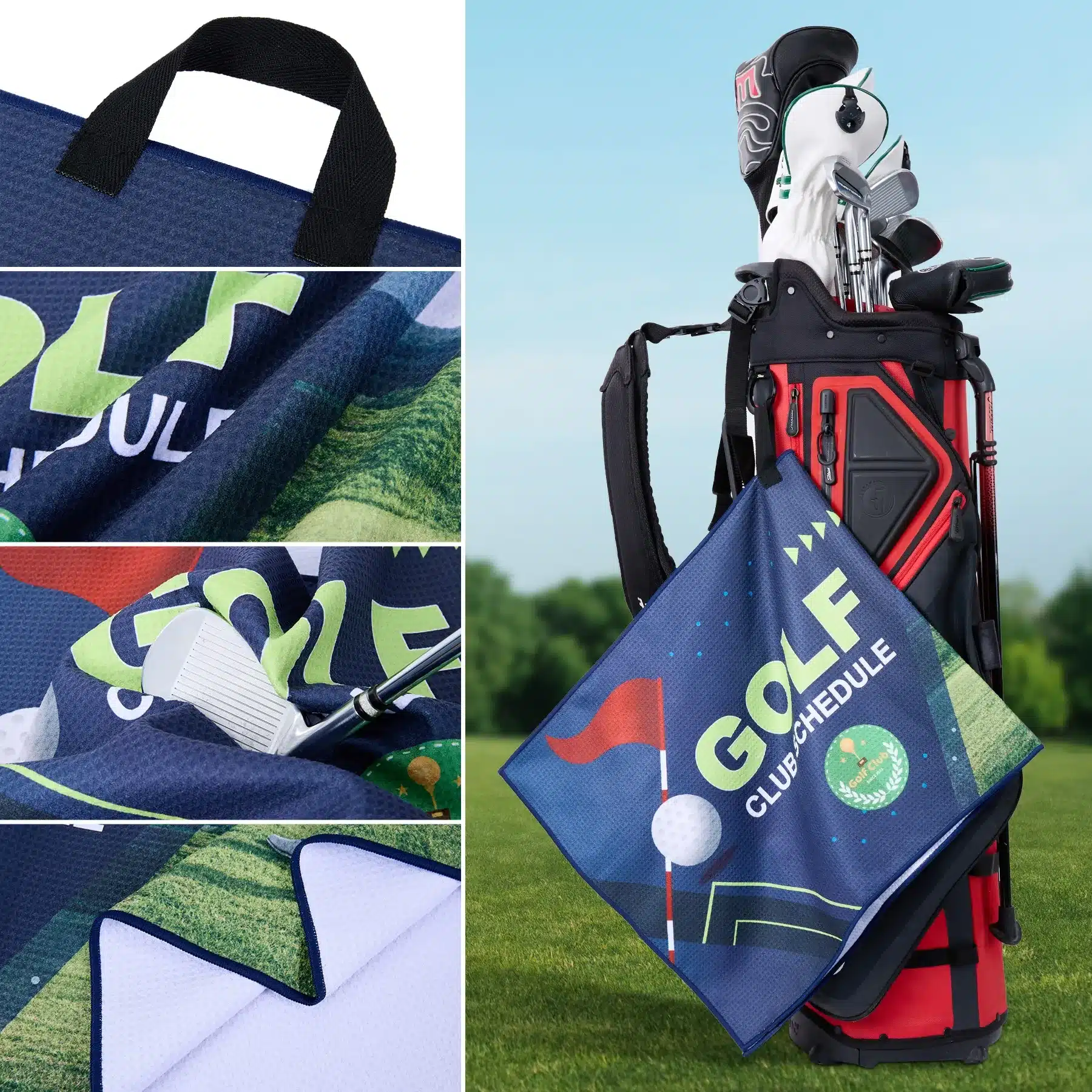 17" X 40" Oversized Waffle Golf Towel