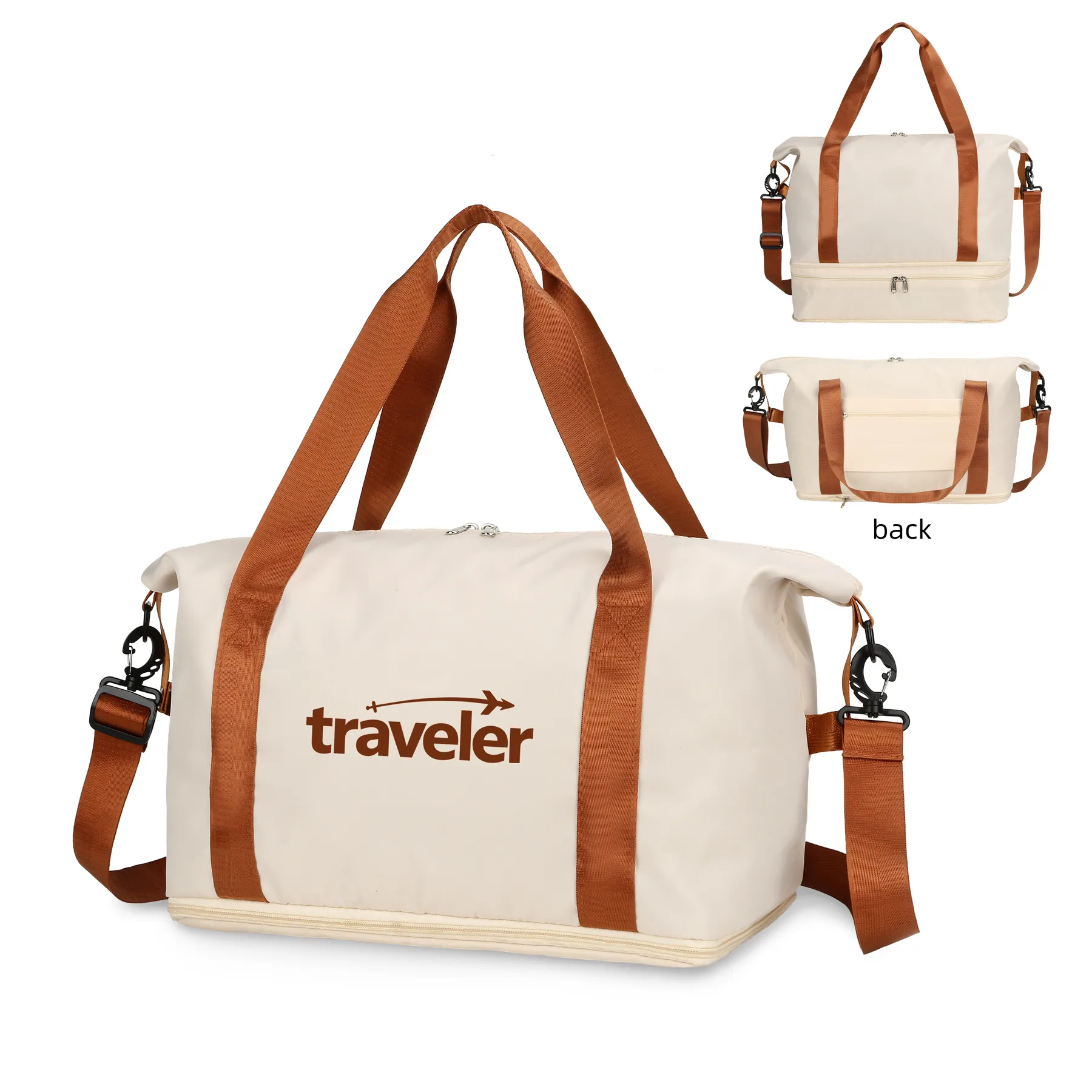 Gym Duffel Bag With Shoe Compartment