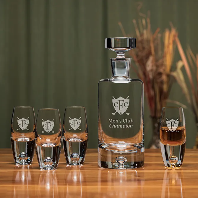 DELUXE CYLINDER DECANTER SET